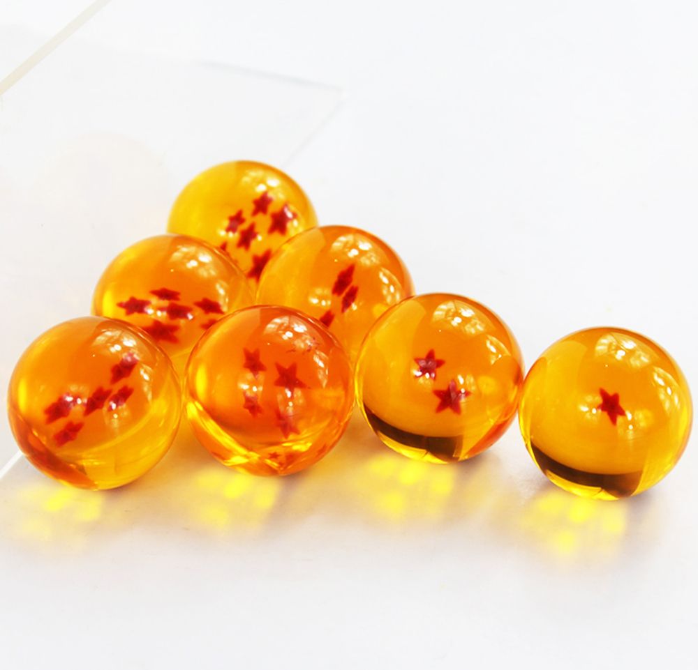「ドラゴンボール」クリスタルボール〈１星〜７星〉 7個セット ドラゴンボール 水晶球セット 3.5CM 7星 クリスタル