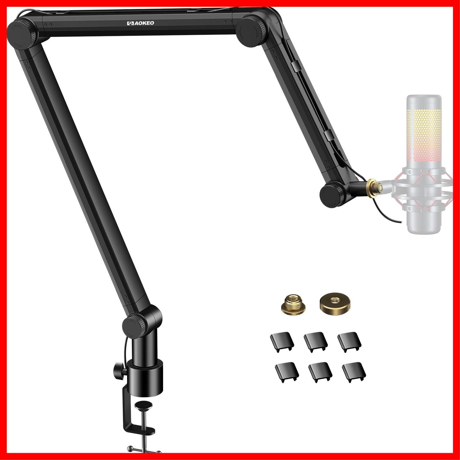 ラスト1点 サスペンション ブーム コンパクトマイク シザーアームスタンド マイクスタンド Blue Yeti Snowball マイクアーム iCE HyperX AK-49 Quadcast SoloCast Elgato Aokeo Waveなど用