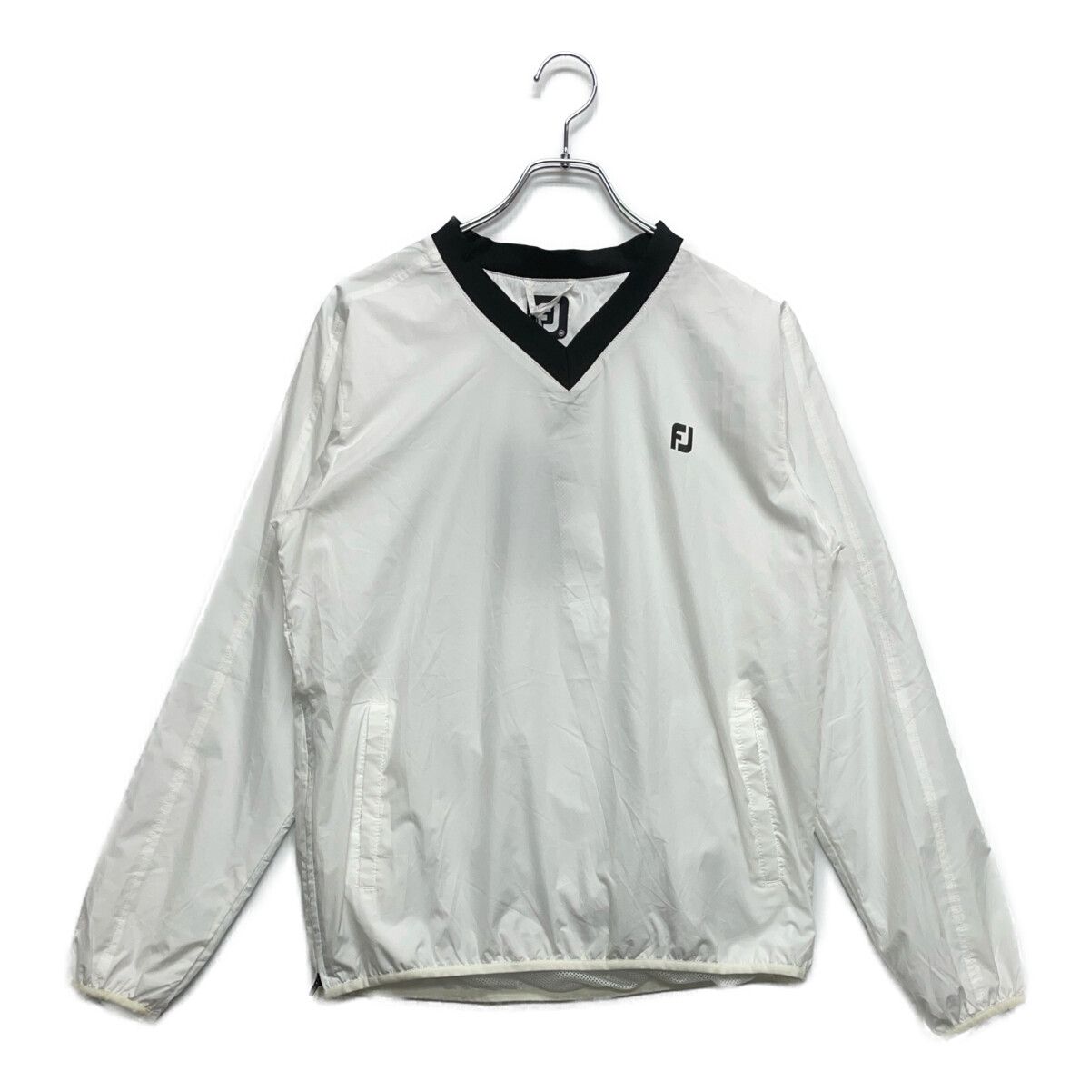 メンズ フットジョイ FootJoy ウィンドブレーカー M 白 ホワイト 長袖Vネック プルオーバー