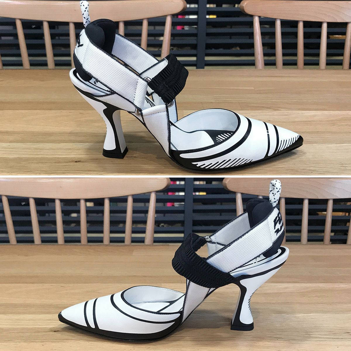 超美品 フェンディ ジョシュアヴィーダス コラボ パンプス サンダル 35 白 FENDI 【超美品】フェンディ ジョシュアヴィーダス コラボ