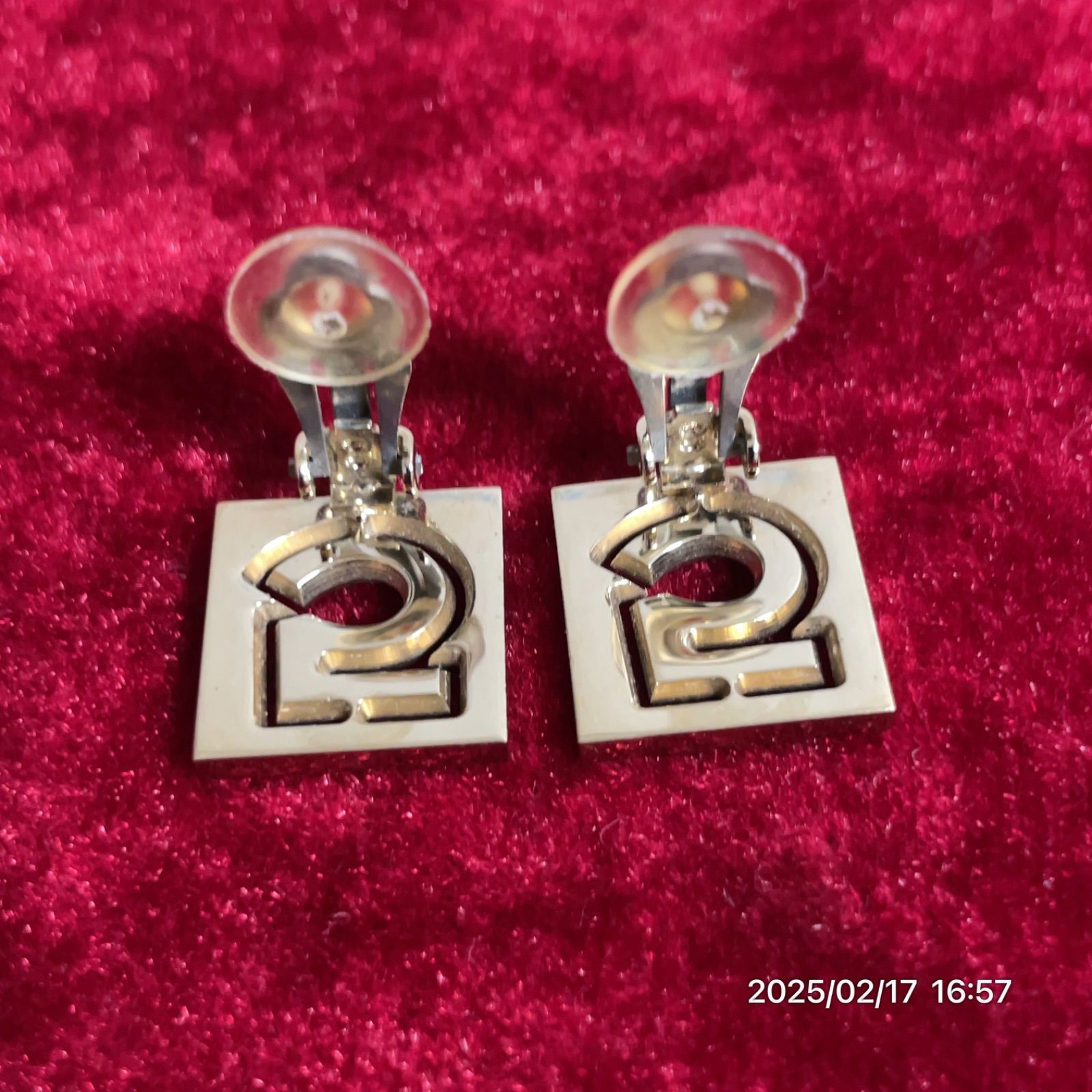 美品 CHANEL シャネル No.5 ラインストーン スクエア ピンク×ゴールド 