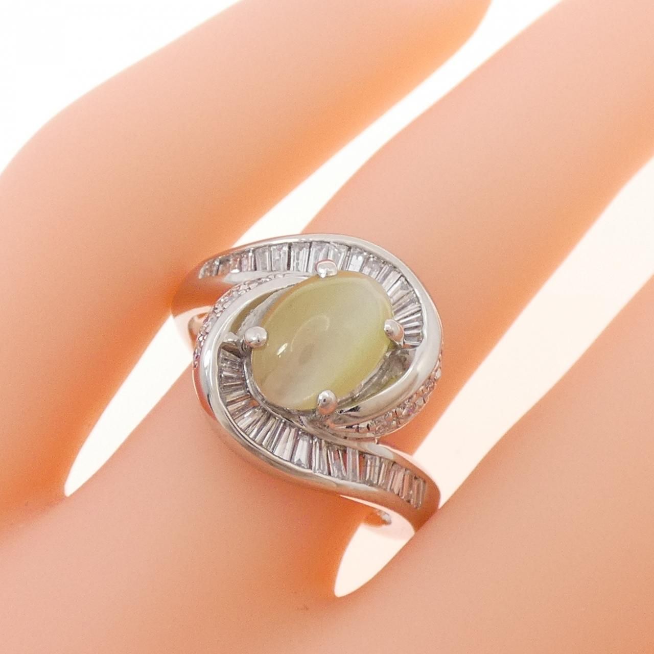 PT900 クリソベリルキャッツアイ リング 1.81CT - メルカリ 