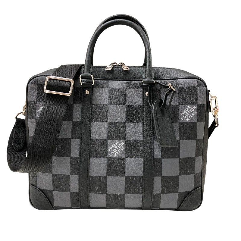 ルイ ヴィトン LOUIS VUITTON シリウス ブリーフケース N50072 ブラック×グレー ダミエ チェッカーボード メンズ ブリーフケース