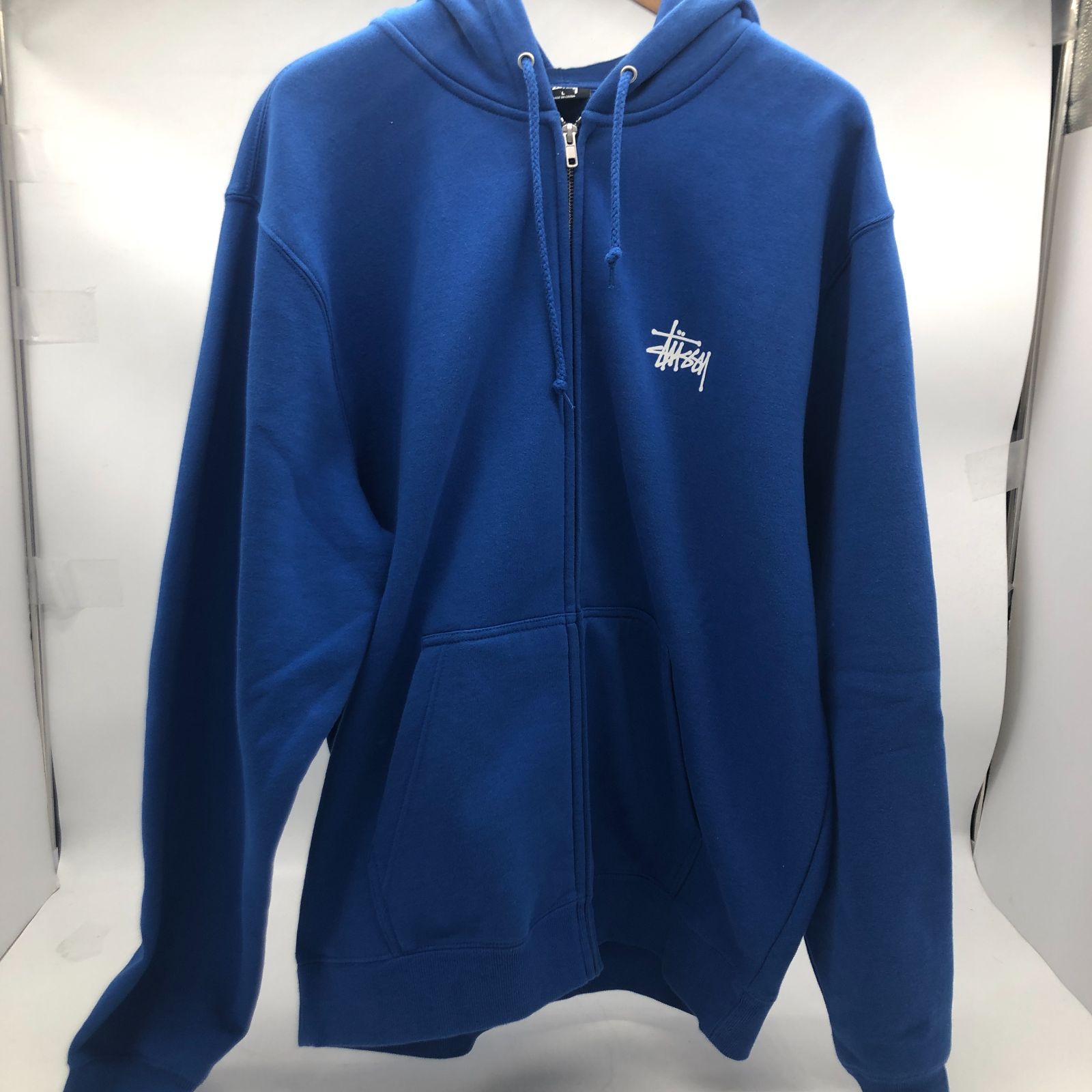 STUSSY ステューシー パーカー 水色 ブルー ジップ - メンズファッション