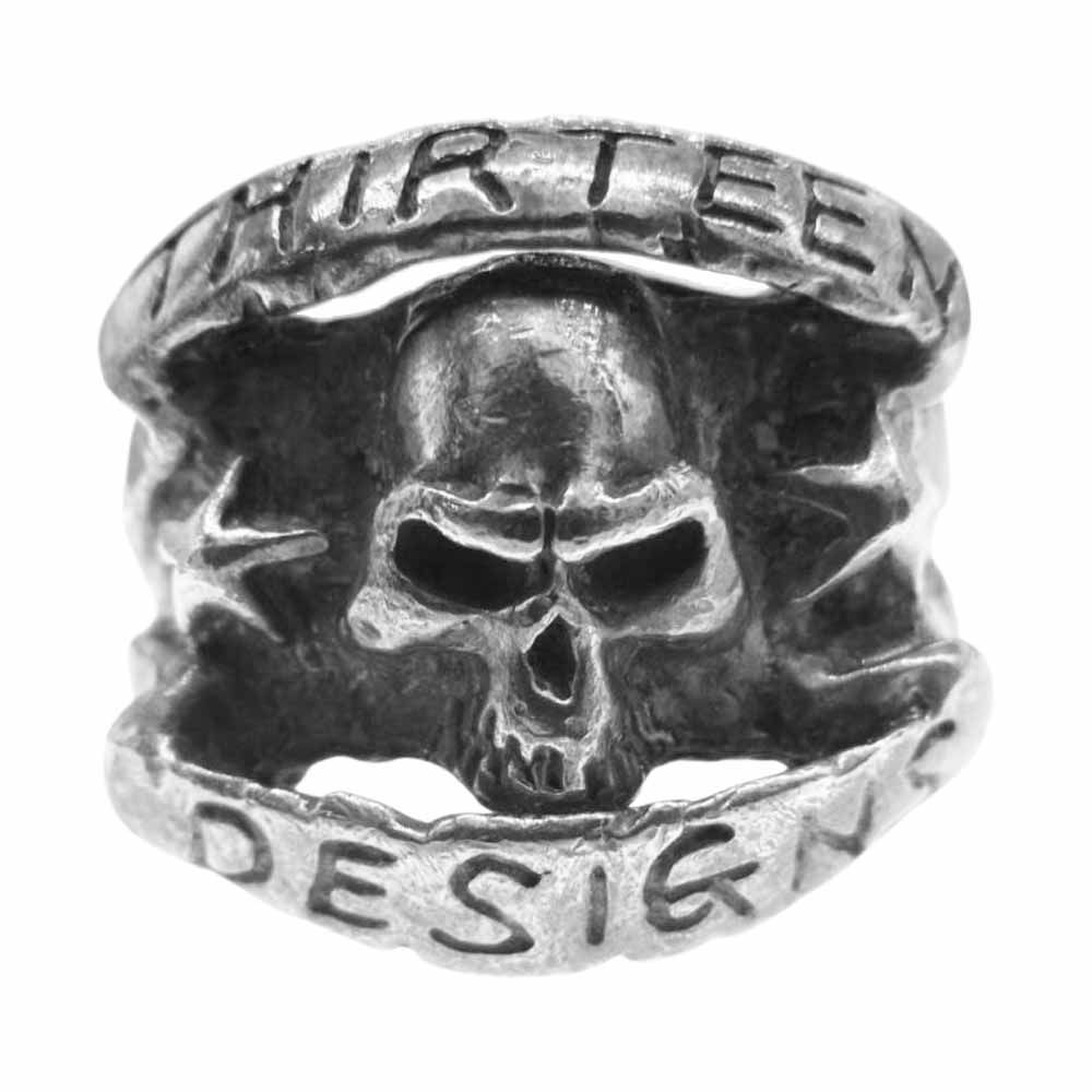 THIRTEEN DESIGNS　サーティーンデザインズ　スカルリング THIRTEEN DESIGNS サーティーンデザインズ KR-1 MAD SKULL RING