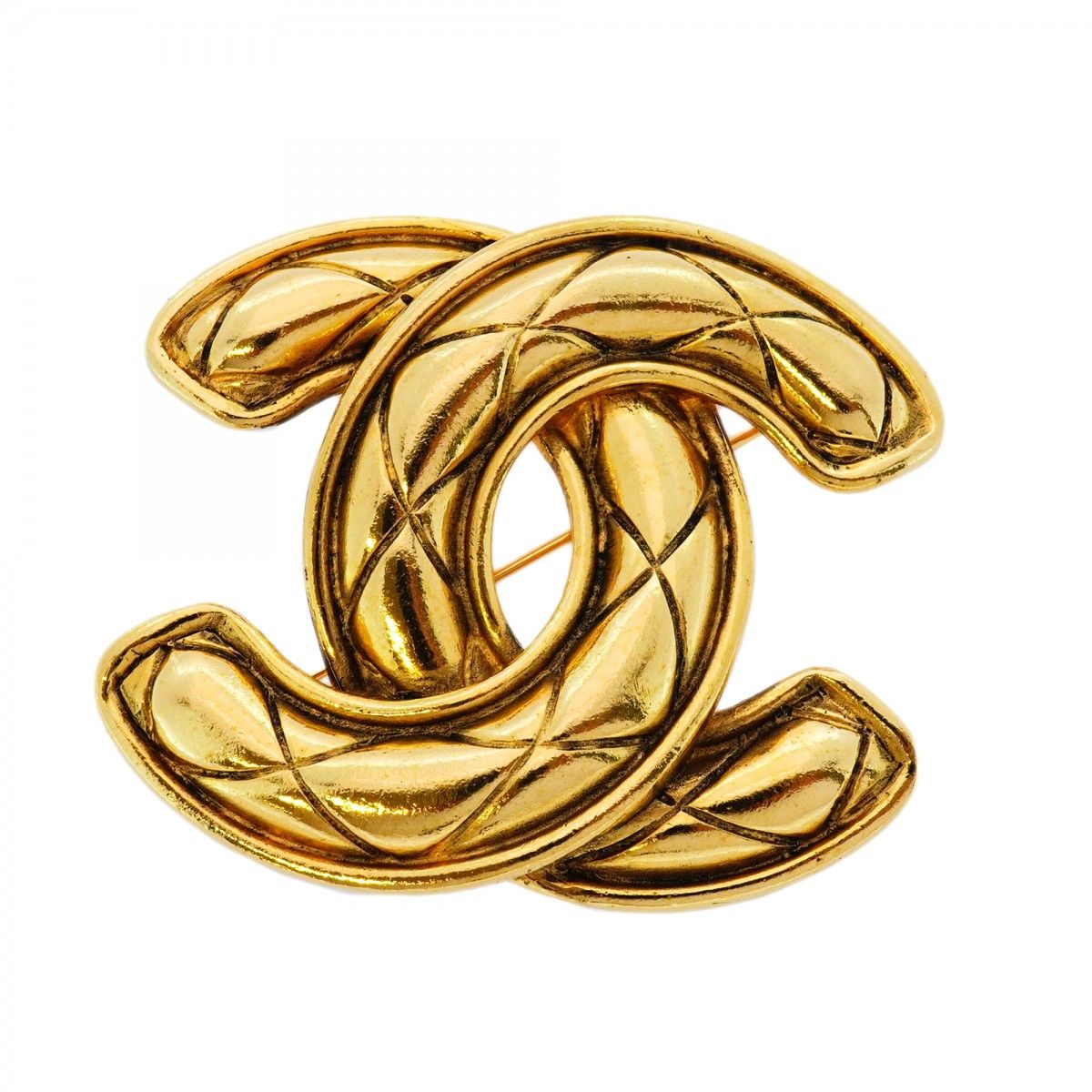5jib0712 シャネル ブローチ ヴィンテージ ココマーク GPメッキ ゴールド レディース
