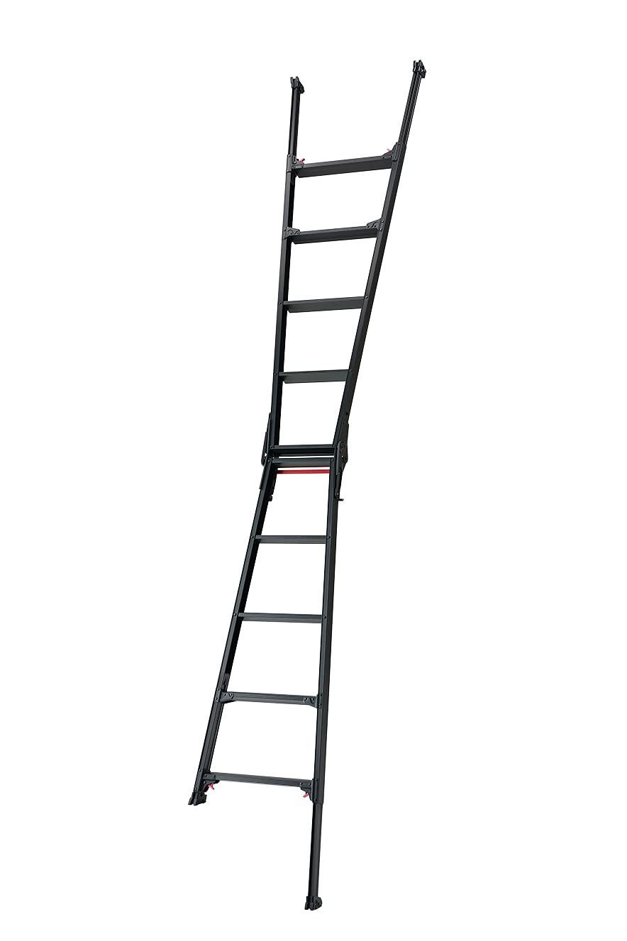 在庫 10138 1.31 1.63m RYZB-15 伸縮式はしご兼用脚立 ワンタッチバー付 LABEL BLACK 長谷川工業 Hasegawa