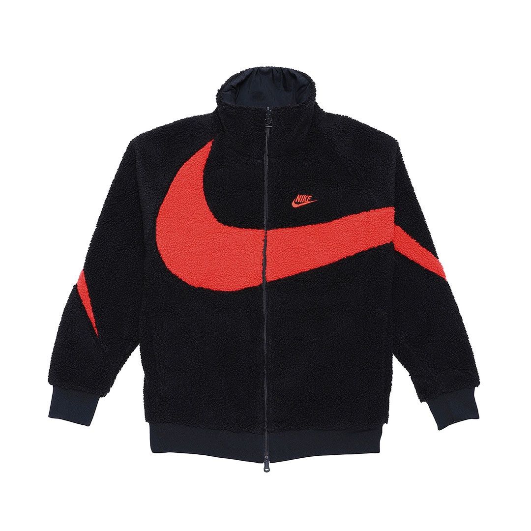 新品】NIKE ナイキ リバーシブル ボアジャケット SWOOSH レッド - SAI