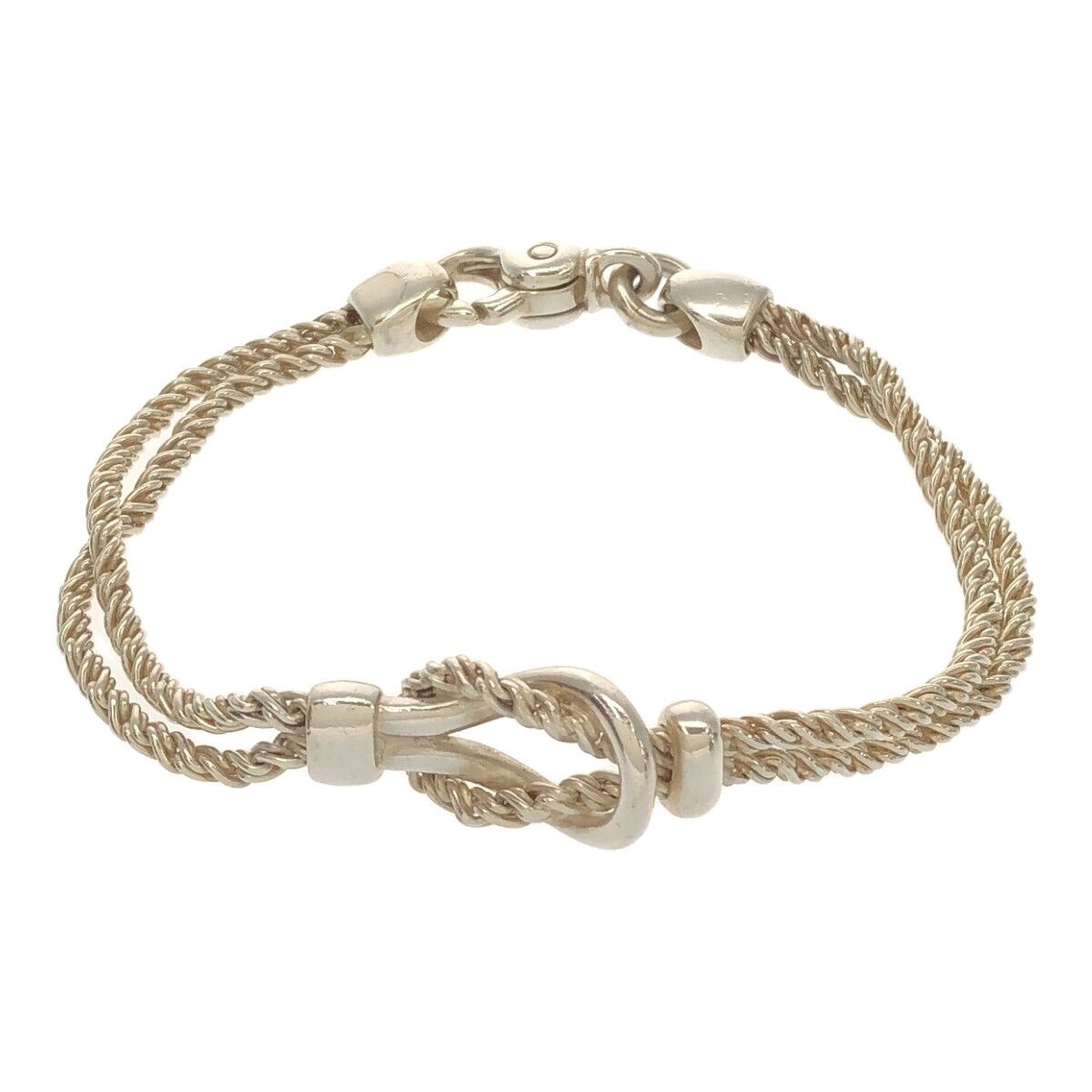 TIFFANY&Co. ダブル ロープ センターノット ブレスレット Ag925 箱＆保証書 tiffany ダブルロープ センターノット ブレスレット