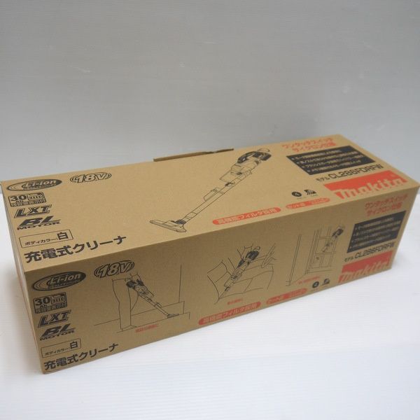 マキタ makita 充電式クリーナ CL286FDRFW 18V 3.0Ah サイクロン一体式 コードレス 白 ワンタッチスイッチ 掃除機≡DT6157