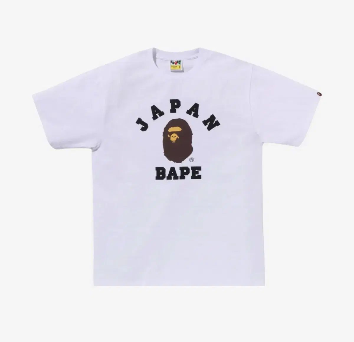A BATHING APE アベイシングエイプ 日本 カレッジ シティー Tシャツ 白