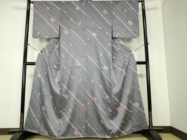 平和屋着物□上質な小紋 絞り 幾何学文様 正絹 逸品 DAAP4472qp