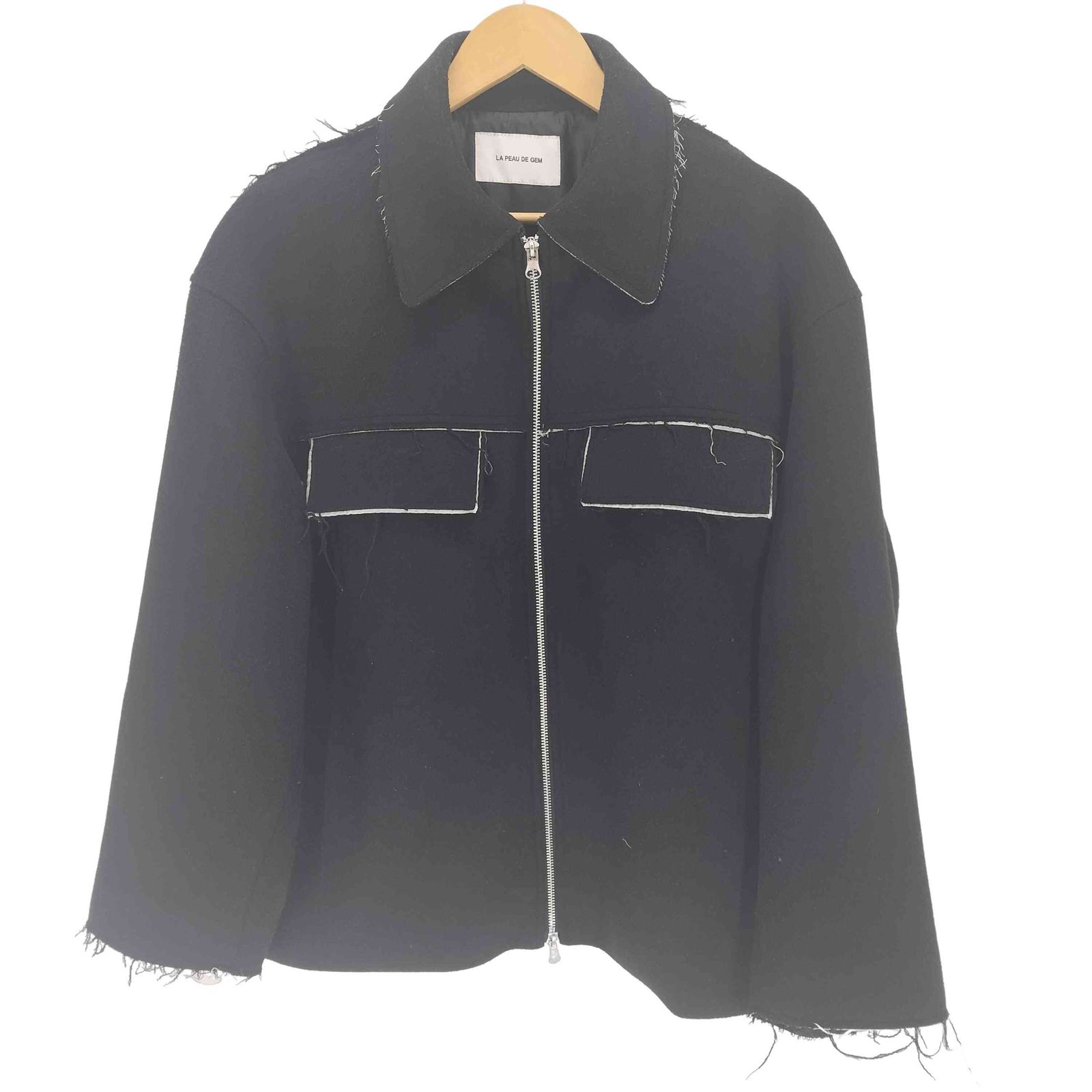 LA PEAU DE GEM ラポドゥジェム ウールカバーオール＊ 【公式通販】