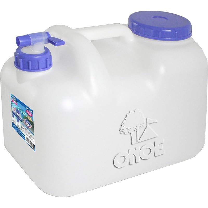 尾上製作所 ONOE 5個入り ウォータータンク10L GーOWSー10C 防災グッズ ワイドキャップなので中まできれいに洗える エアー抜き栓付で水量が一定 コック使用時は足つき キャンプ アウトドア 1