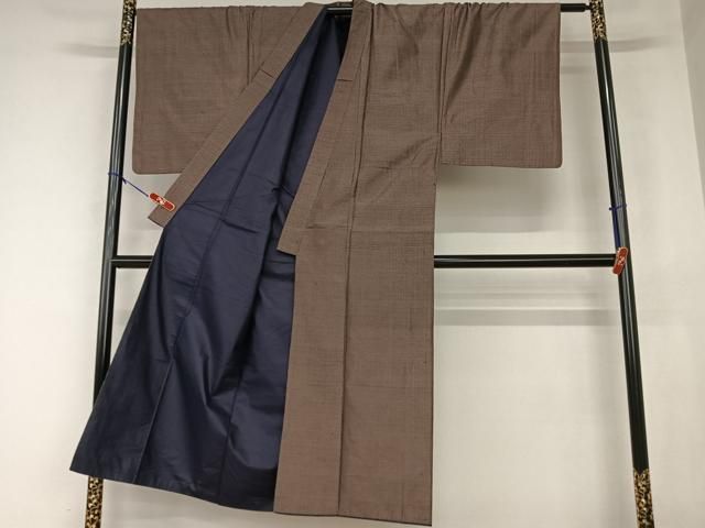 平和屋着物○男性 紬 アンサンブル 亀甲絣 正絹 逸品 AABD7414ck