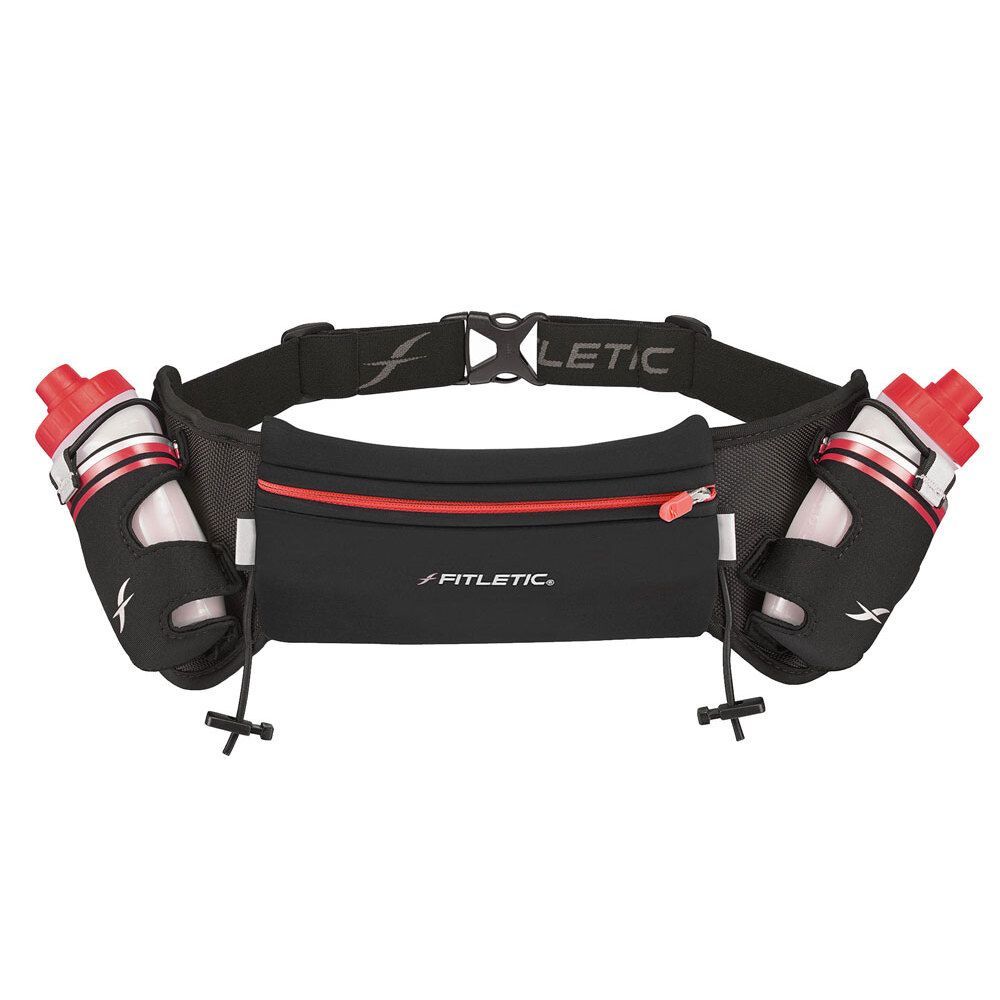 BLK/RED  Hydra 16  ランニング ウエストポーチ ランニングポーチ ウェストポーチ マラソンポーチ ジョギングポーチ 揺れにくい FITLETIC フィットレティック HD-08J 防水 マラソン ランニンググッズ 