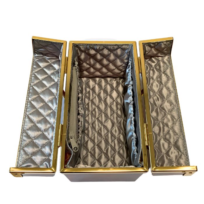 【美品】ボルサソベラナ　バニティバッグ　ハンドバッグ　Red×Gold 極美品】ボルサソベラナ バニティバッグ ハンドバッグ Red×Gold
