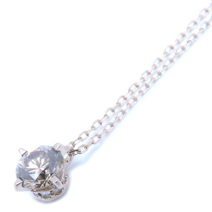 あ　Kashikey ソリティア ネックレス ブラウンダイヤ0.39ct 100％本物 あ様専用 Kashikey ソリティア ネックレス ブラウン