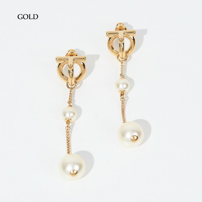 FERRAGAMO フェラガモ ピアス アクセサリー ガンチーニ パール