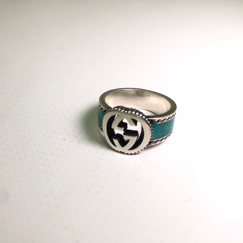 07w19260 Gucci グッチ シルバーリング シルバー925 ターコイズ 1278