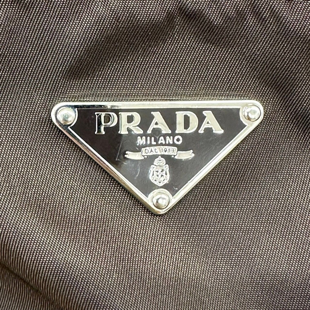 PRADA プラダドールロボット人形ナイロントートバッグダークブラウン