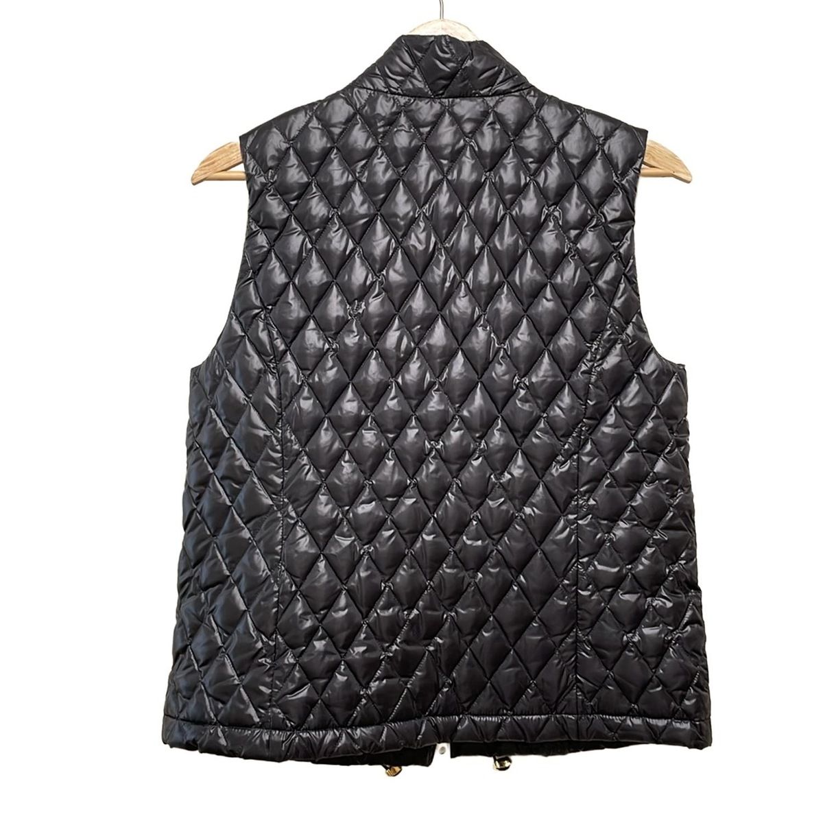 nano universe ナノユニバース ダウンベスト サイズ38 M レディース - ダークグレー キルティング ジップアップ Nishikawa Down 冬