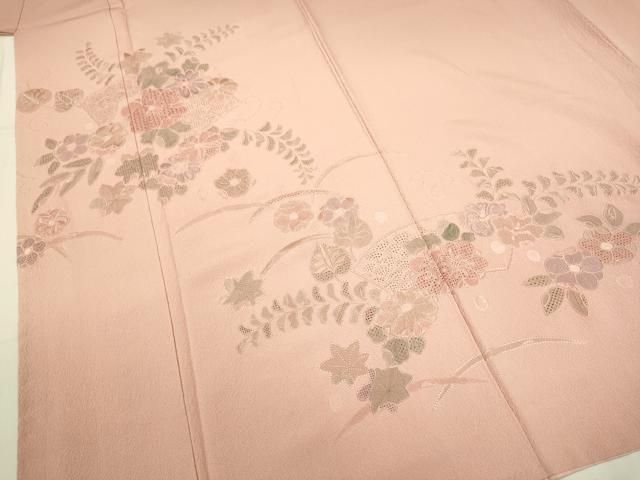 はらぺこあおむし様［3417］訪問着 中国三大刺繍 汕頭刺繍 スワトウ正絹着物袷 平和屋着物▽中国三大刺繍 汕頭刺繍 スワトウ刺繍 総刺繍 訪問着