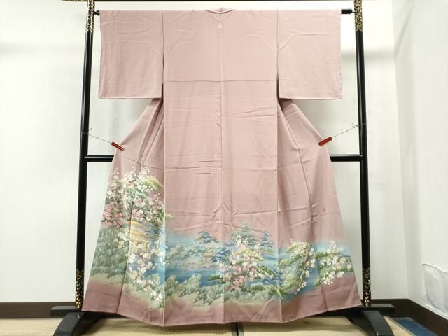 平和屋着物○十日町友禅作家 岡村蒼風 色留袖 正絹 逸品 CAAU1757yc