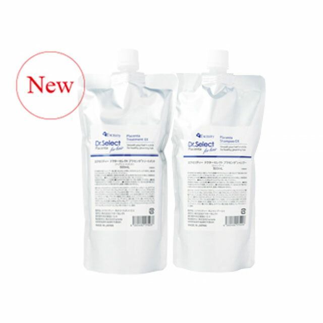 ドクターセレクト プラセンタシャンプーEX 500ml ＆ トリートメントEX 500ml 詰替用2個セット