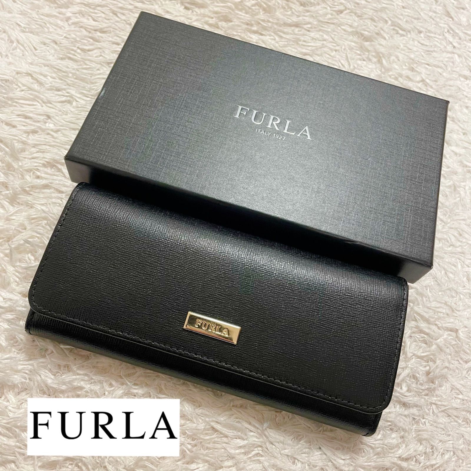 品質満点 FURLA フルラ 財布 長財布 黒 美品 長財布 navis.co.jp