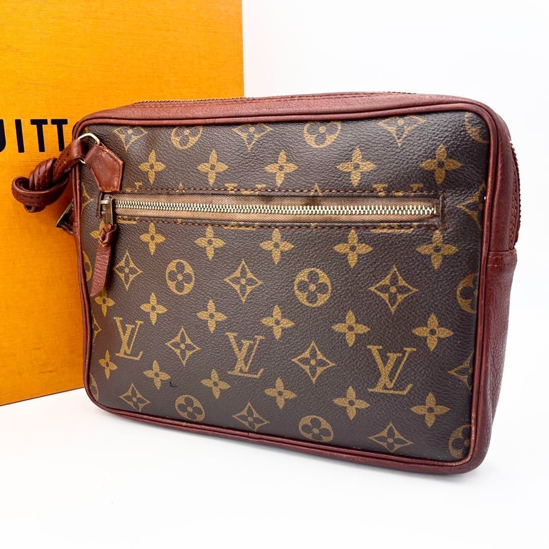 LOUIS VUITTON サックスポ セカンドポーチ ポシェット ブラウン LOUIS VUITTON ルイヴィトン サックスポ セカンドポーチ