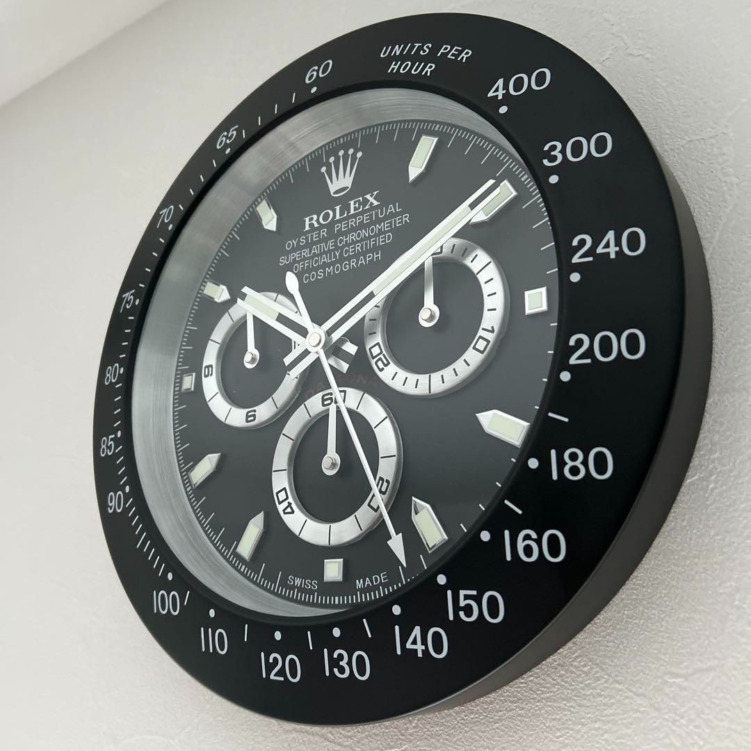 美品 非売品 掛け時計 ROLEX 店舗販促　ノベルティ コレクション 海外販促品 新品 ROLEX掛け時計 コスモグラフ デイトナ - メルカリ