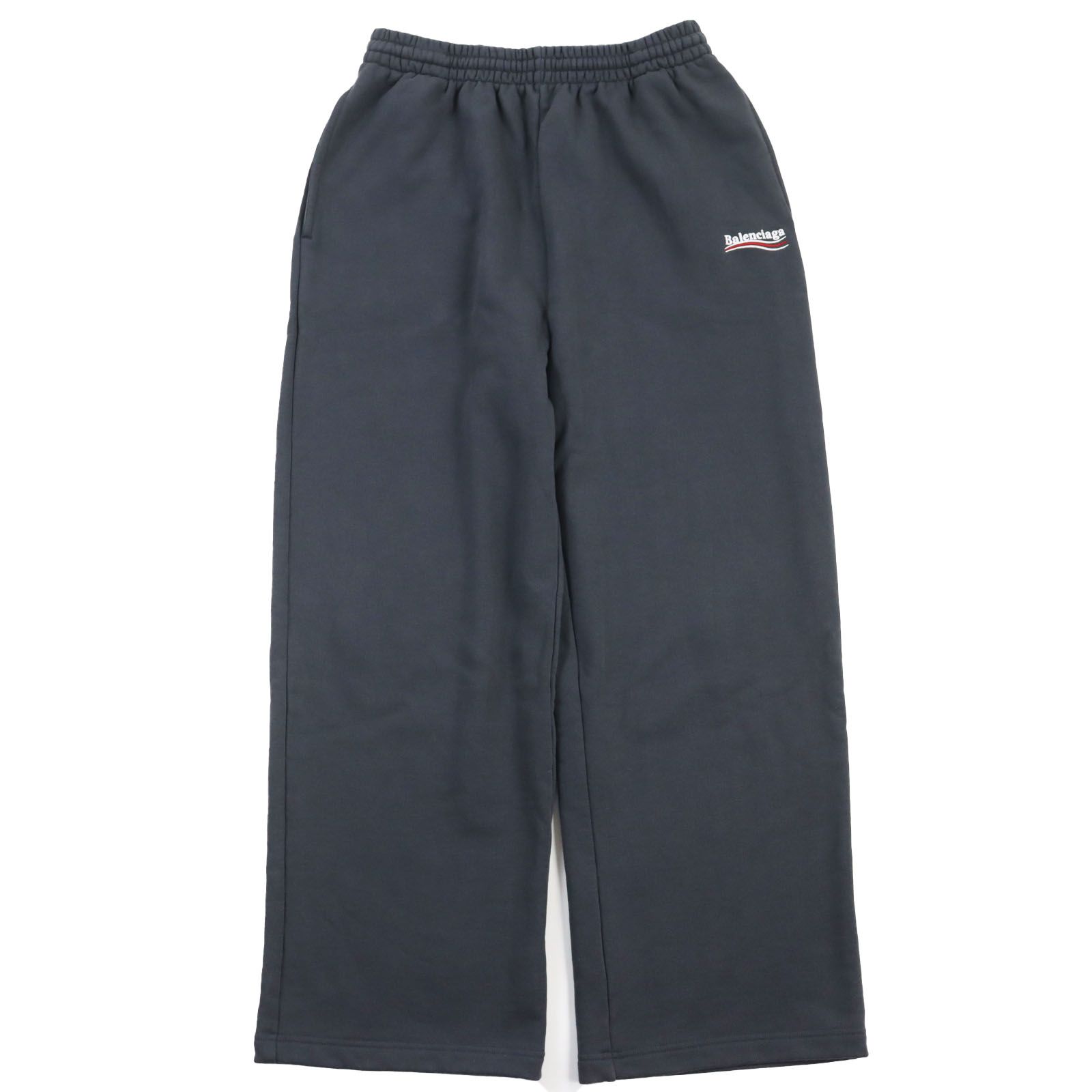 BALENCIAGA / キャンペーンロゴ/Jogging Pants/ボトム/S/コットン/CRM/無地/674594 BALENCIAGA◇キャンペーンロゴ/Jogging Pants/ボトム/S/コットン/CRM