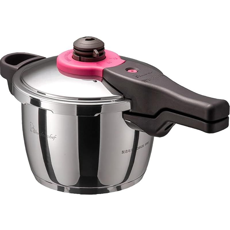 ワンダーシェフ wonderchef 圧力鍋 片手圧力鍋 3L IH対応 超高圧|高圧切替 時短 除菌力99.9% スチーム 浜田陽子 フルカラーレシピ本付き シルバー 魔法のクイック料理 ZQSA30 1