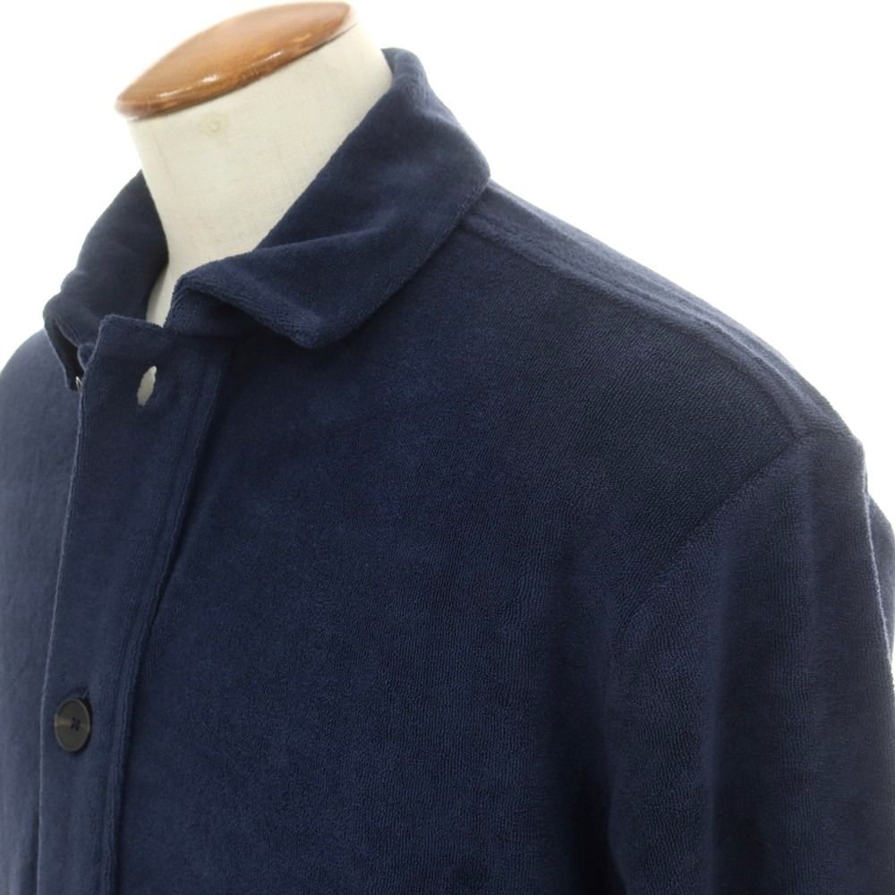 新品　ZANONE ザノーネ パイル ブルゾン ネイビー　ブルー 新品】ザノーネ ZANONE コットン パイル ブルゾン ネイビー【サイズM