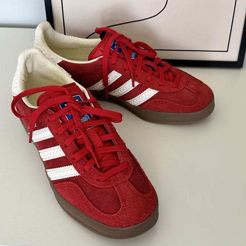 Adidas GAZELLE INDOOR レッド道徳トレーニング カジュアル スポーツ スニーカー