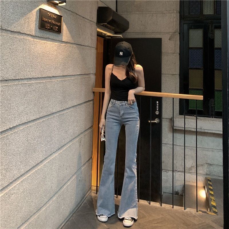デニム フレアパンツ 韓国ファッション レディース デニムパンツ