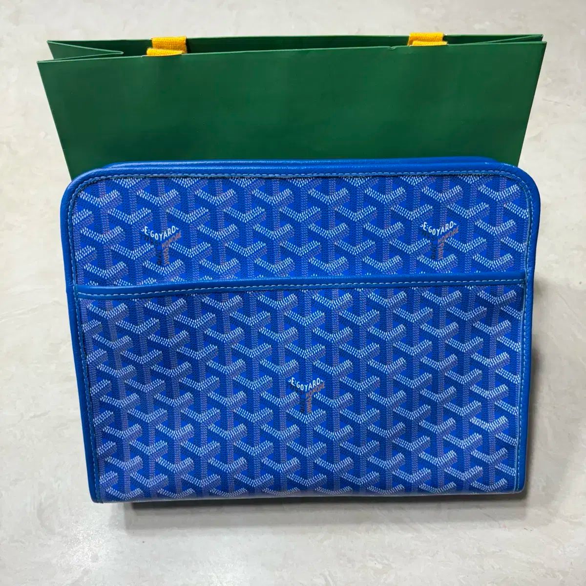 Goyard ゴヤール ジュバンス クラッチバッグ GM ブルー