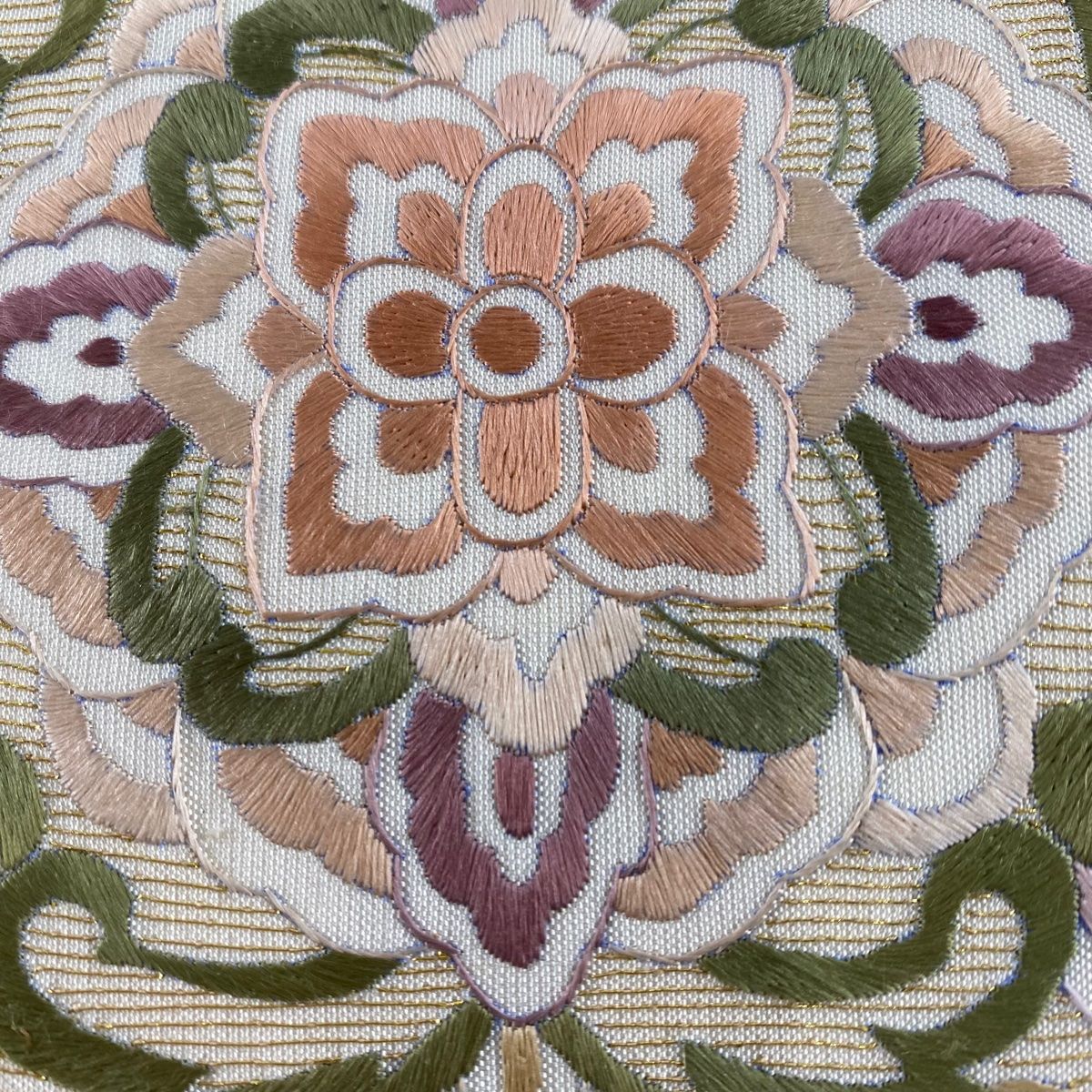 SO-293 袋帯 太鼓柄 金駒刺繍 四季折々ノ華 箔 美品