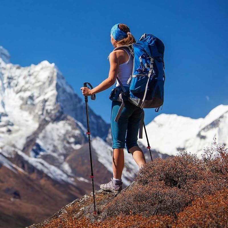 Naturehike カーボン製 3段式 超軽量 伸縮トレッキングポール 男女兼用 コンパクトで長さ調節 青 S 1個入り 1