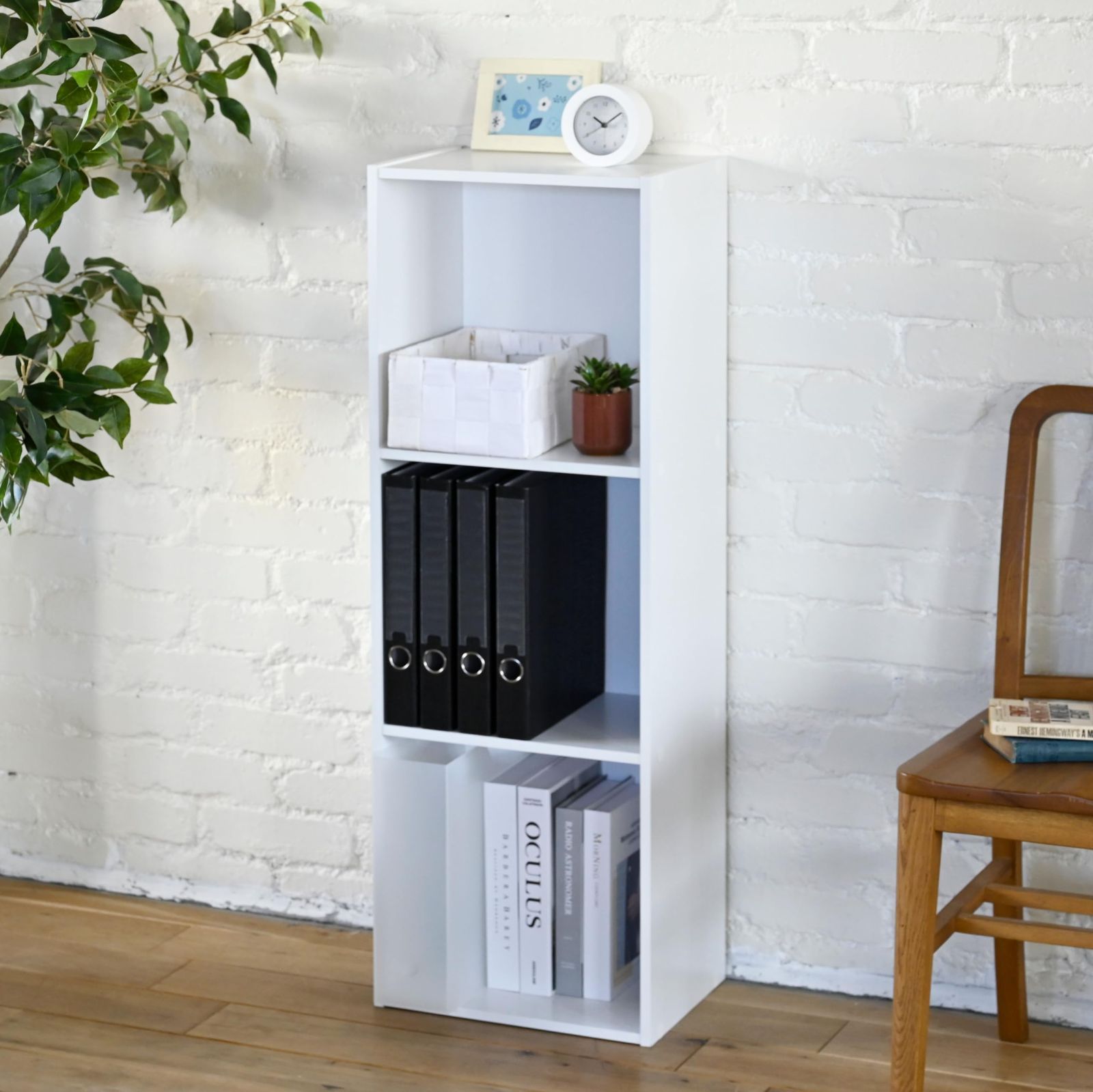 書棚 3段 カラーボックス A4ファイル対応 タテ・ヨコ使える ラック 本棚