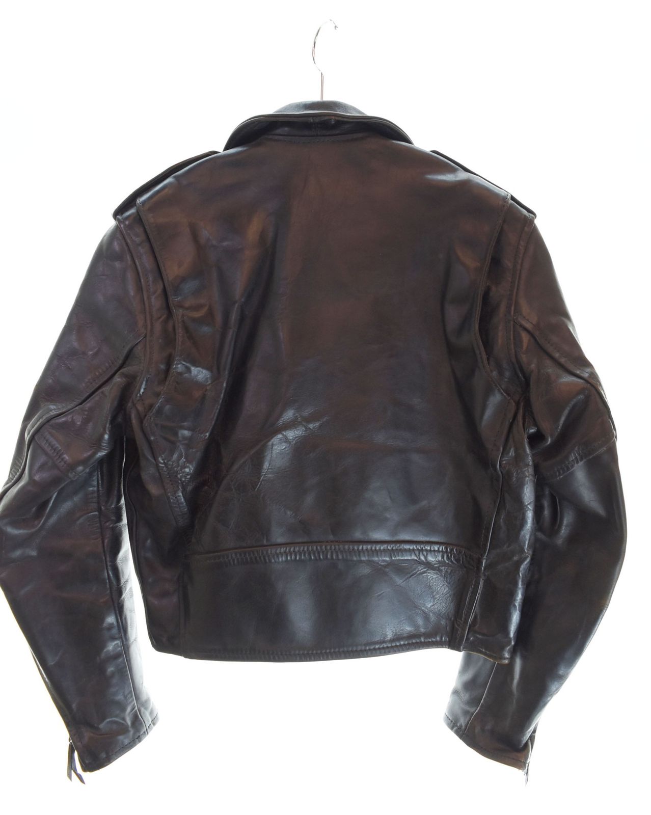 エアロレザー AERO LEATHER ダブルライダース レザージャケット 黒 34