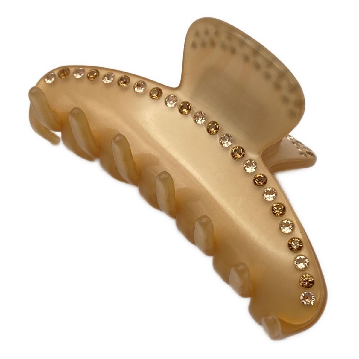 【美品】アレクサンドルドゥパリ S ヘアクリップ人気のブラウン ストーン 完売品 S クリップ｜ALEXANDRE DE PARIS（アレクサンドル ドゥ パリ）