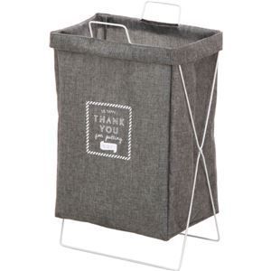 ランドリーバスケット 洗濯かご 幅37cm グレー 6個セット 横型取手付き スチール 脱衣所 洗面所 代引不可