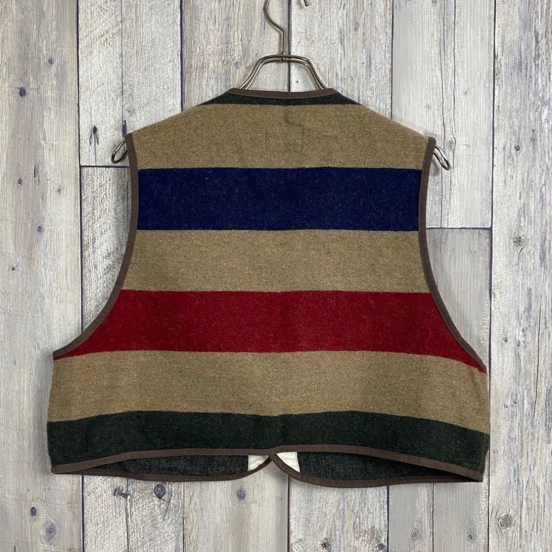 Woolrich ウールリッチ ボーダー ベスト ジャケット M