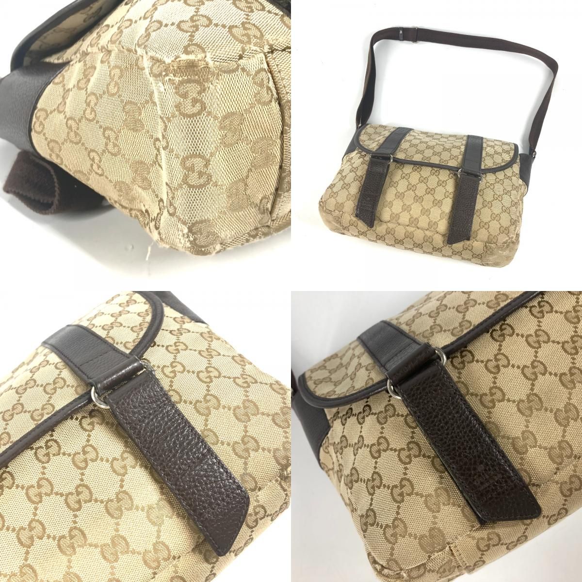 GUCCI グッチ ショルダーバッグ GG 374423 GGキャンバス/レザー