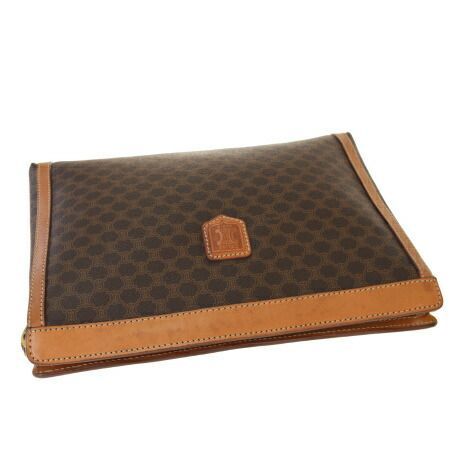 中古】 中美品 セリーヌ CELINE マカダム クラッチバッグ ポーチ