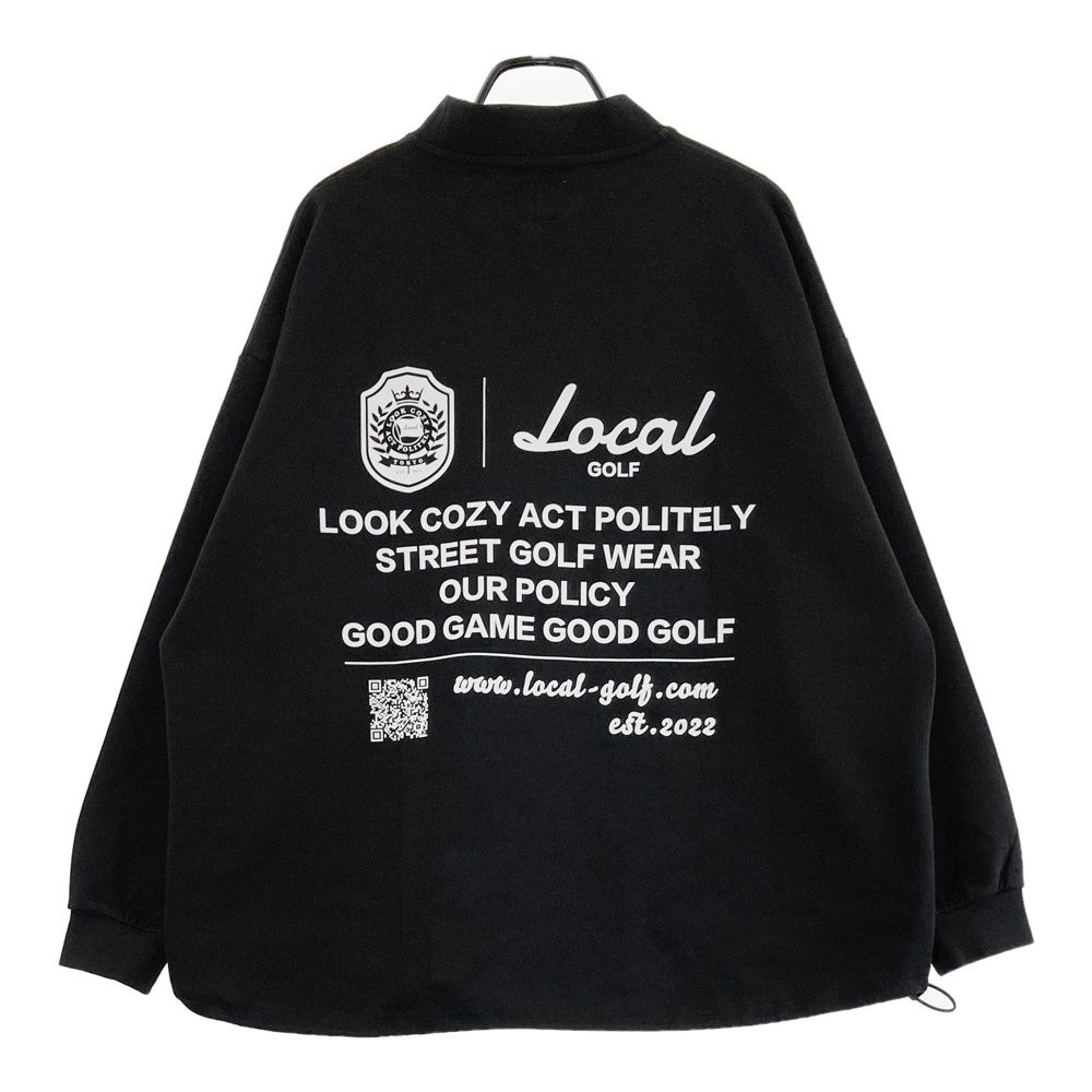 サイズ：M/L LOCAL GOLF　ローカルゴルフ  ハイネック長袖Tシャツ  ブラック系 [240101478036] ゴルフウェア メンズ ストスト サイズ：M/L LOCAL GOLF ローカルゴルフ ハイネック長袖Tシャツ