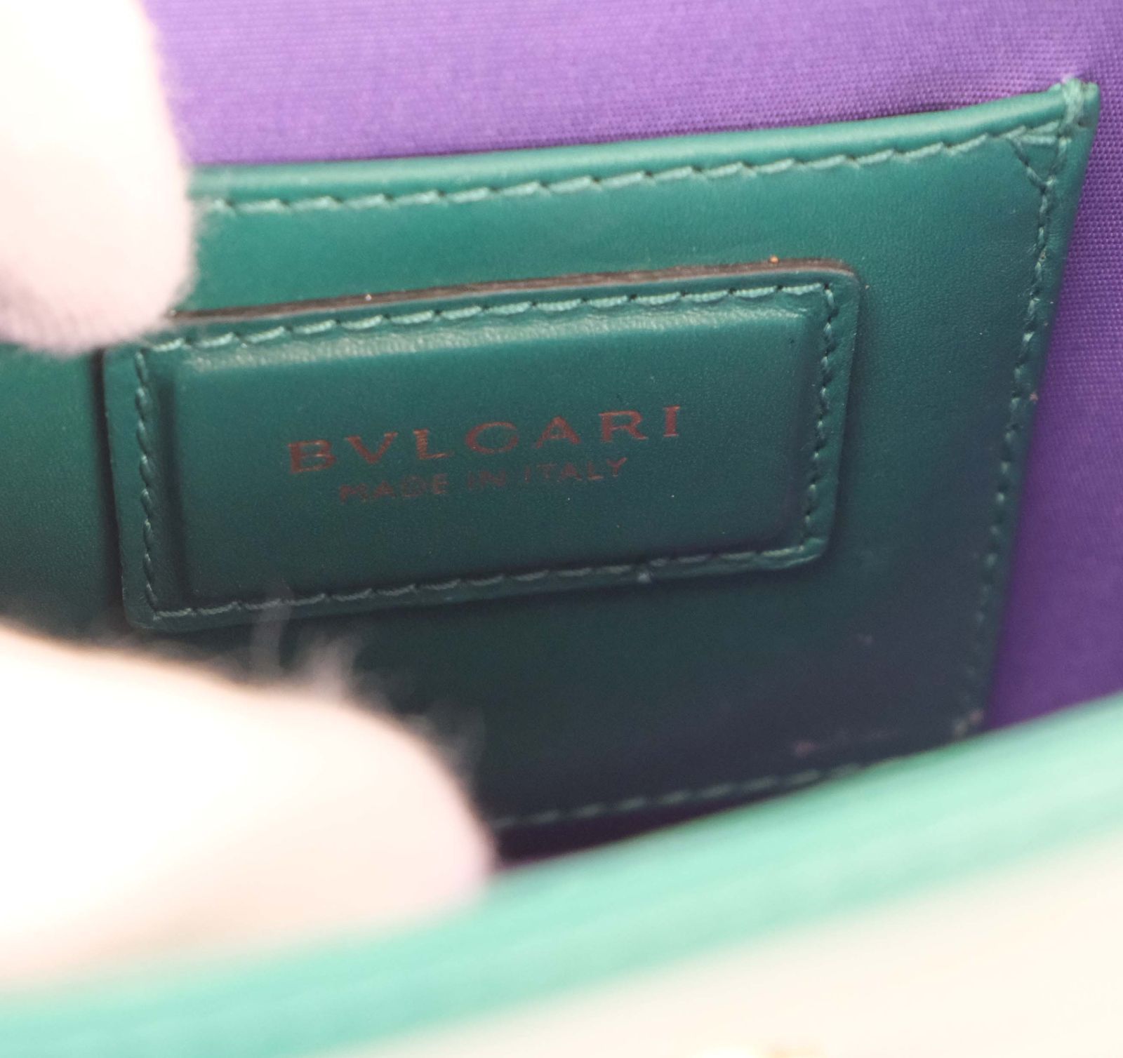 ブルガリ BVLGARI セルペンティ ショルダーバッグ グリーン レザー ブルガリ BVLGARI セルペンティ ショルダーバッグ グリーン レザー