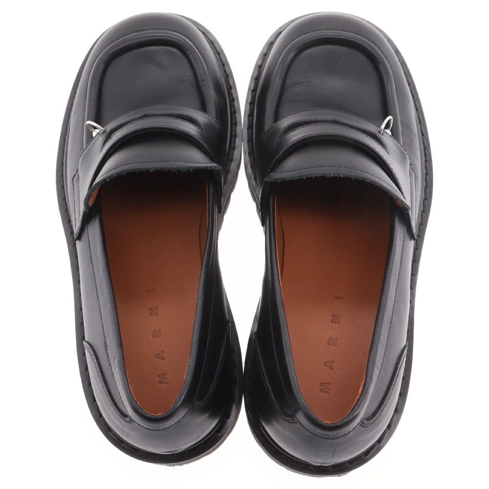 MARNI (マルニ) 24SS Pierced Leather Penny Loafers MOMR005503 